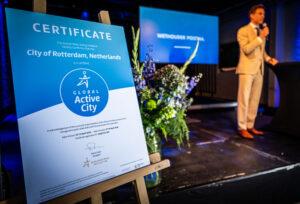 Rotterdam behaalt als eerste stad van Nederland het Global Active City-label